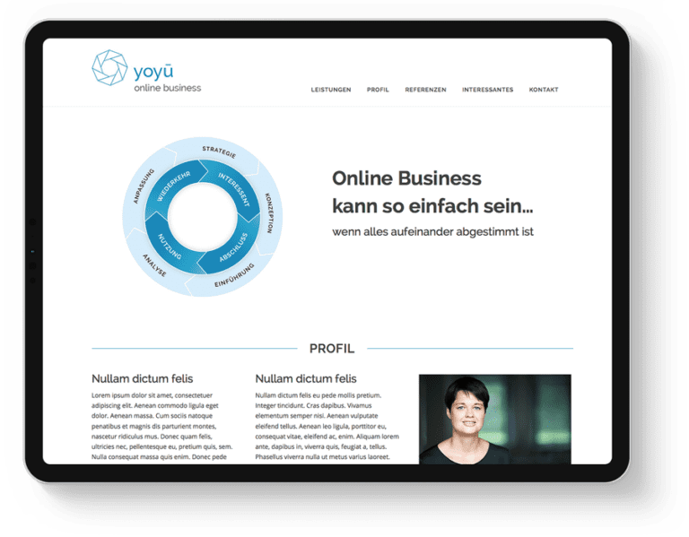 Responsive Webdesign für einen Online-Business-Coach aus Frankfurt