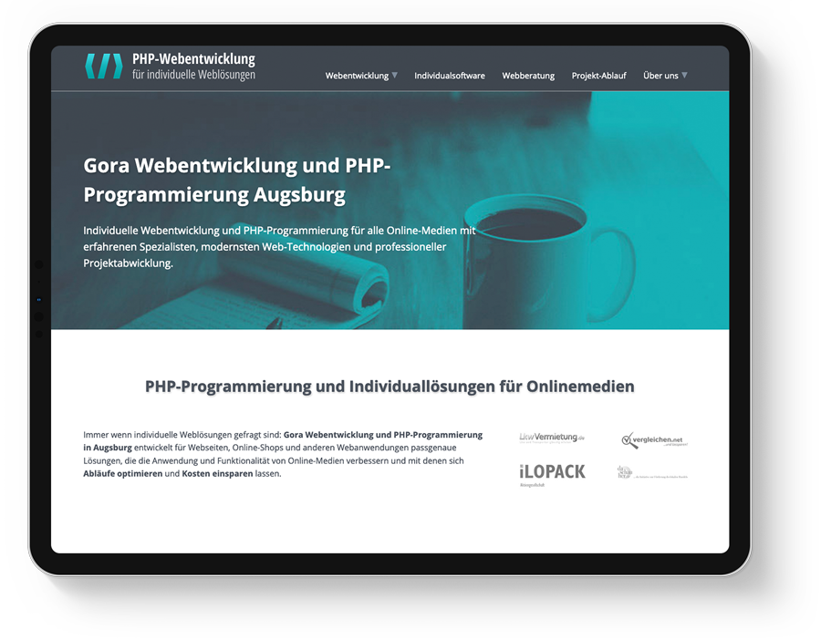 Responsive Webdesign für einen PHP-Webprogrammierung-IT aus Augsburg