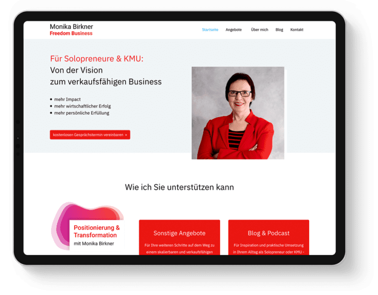 Responsive Webdesign für einen Coach aus Offenbach
