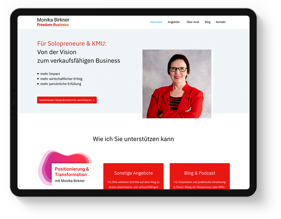 Responsive Webdesign für einen Coach aus Offenbach