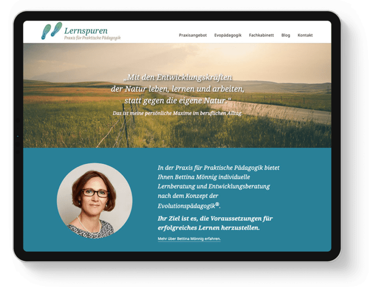 Responsive Webdesign für eine Pädagogin aus Leipzig