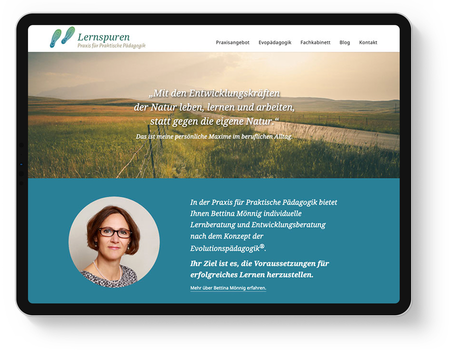 Responsive Webdesign für eine Pädagogin aus Leipzig