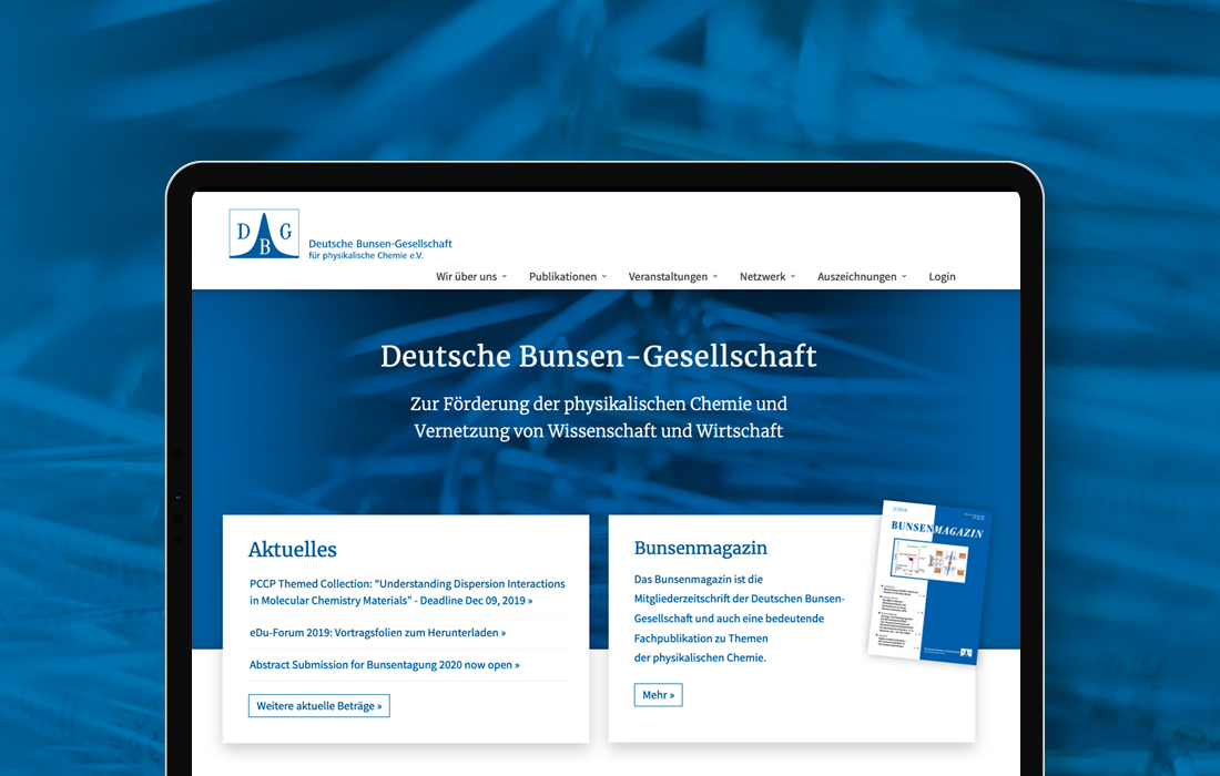 Responsive Webdesign für einen Wissenschaftlichen Verein aus Frankfurt