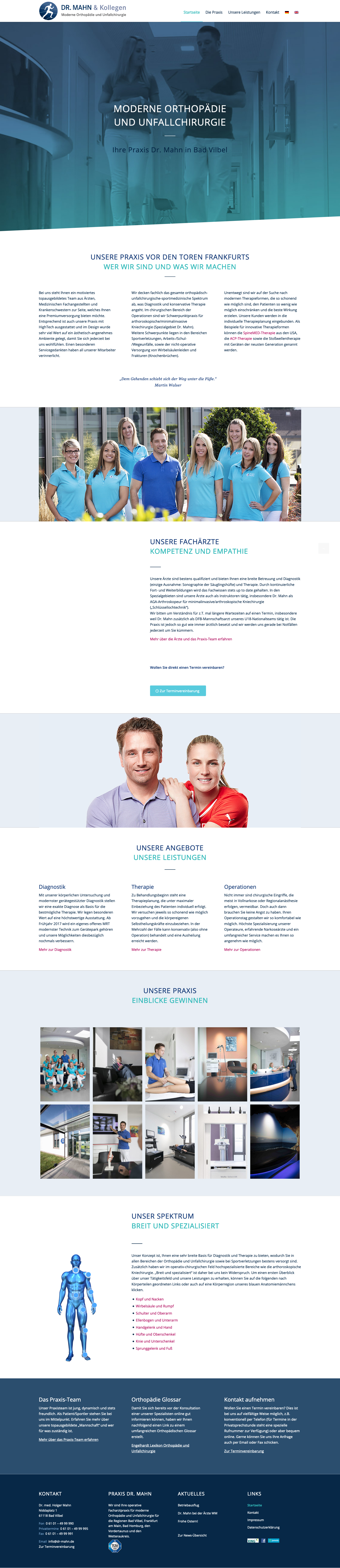 Responsive Webdesign – Orthopäde, Bad Vilbel