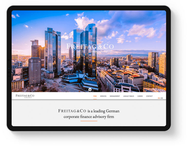 Responsive Webdesign für eine Investmentbank aus Frankfurt