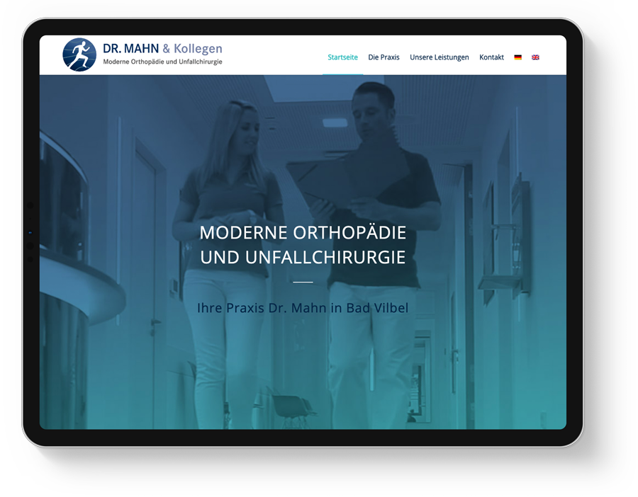 Responsive Webdesign für einen Orthopäde aus Bad Vilbel bei Frankfurt