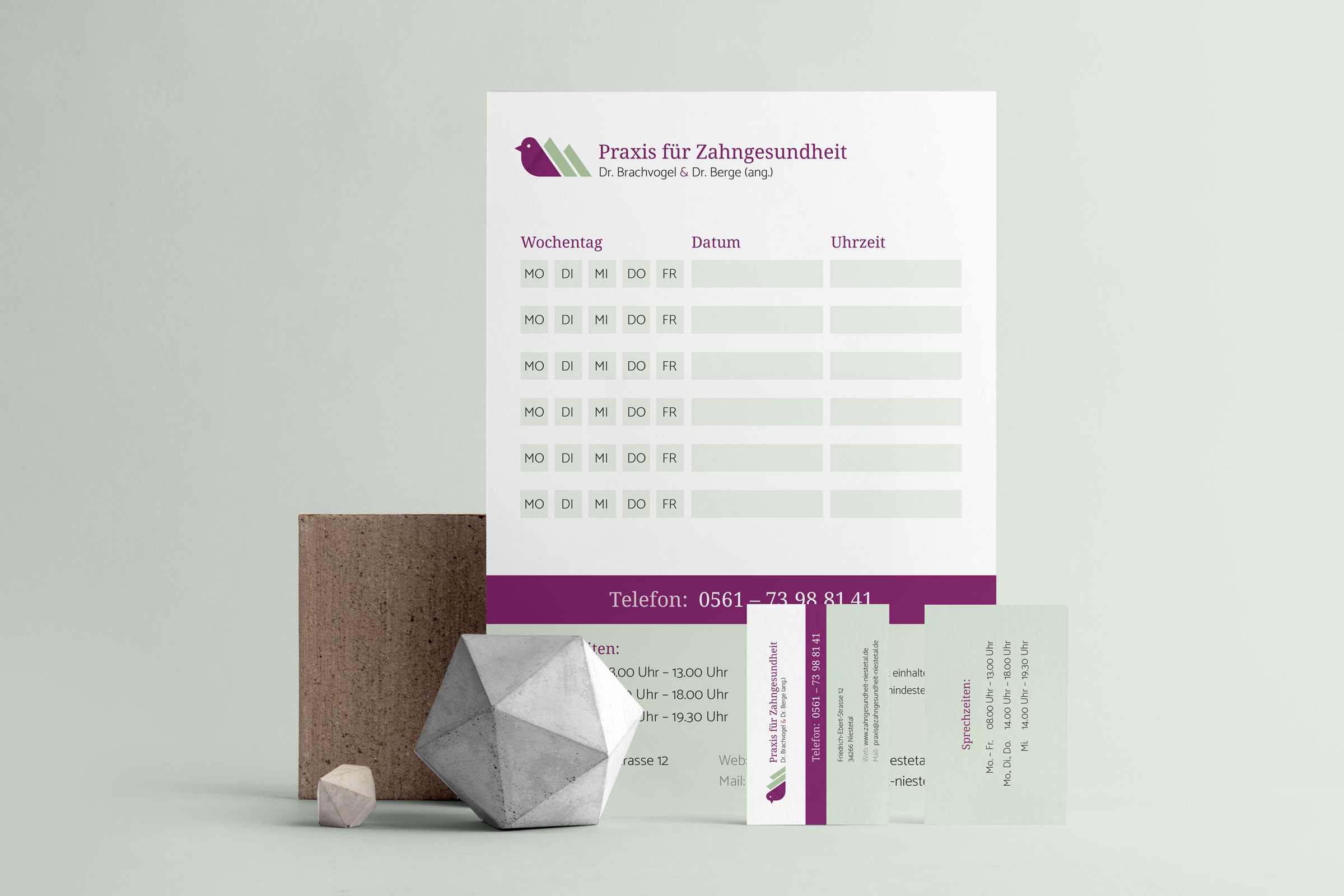 Corporate Design für eine Zahnarztpraxis bei Kassel