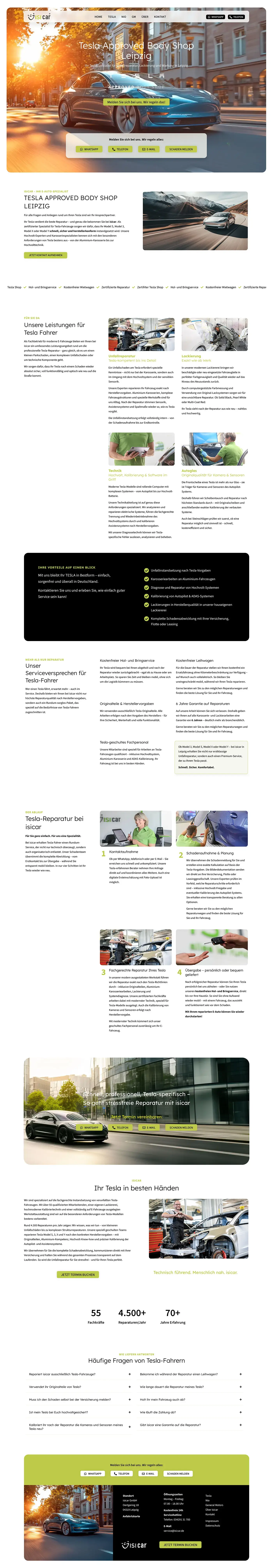 Webdesign für einen E-Auto-Dienstleister aus Leipzig